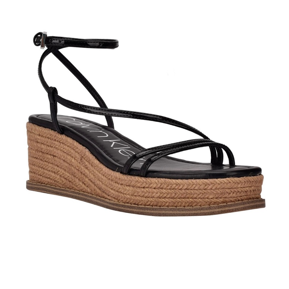 Calvin Klein wedge sandals. Black size 8 .Just try on.
